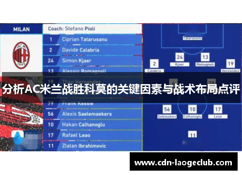 分析AC米兰战胜科莫的关键因素与战术布局点评